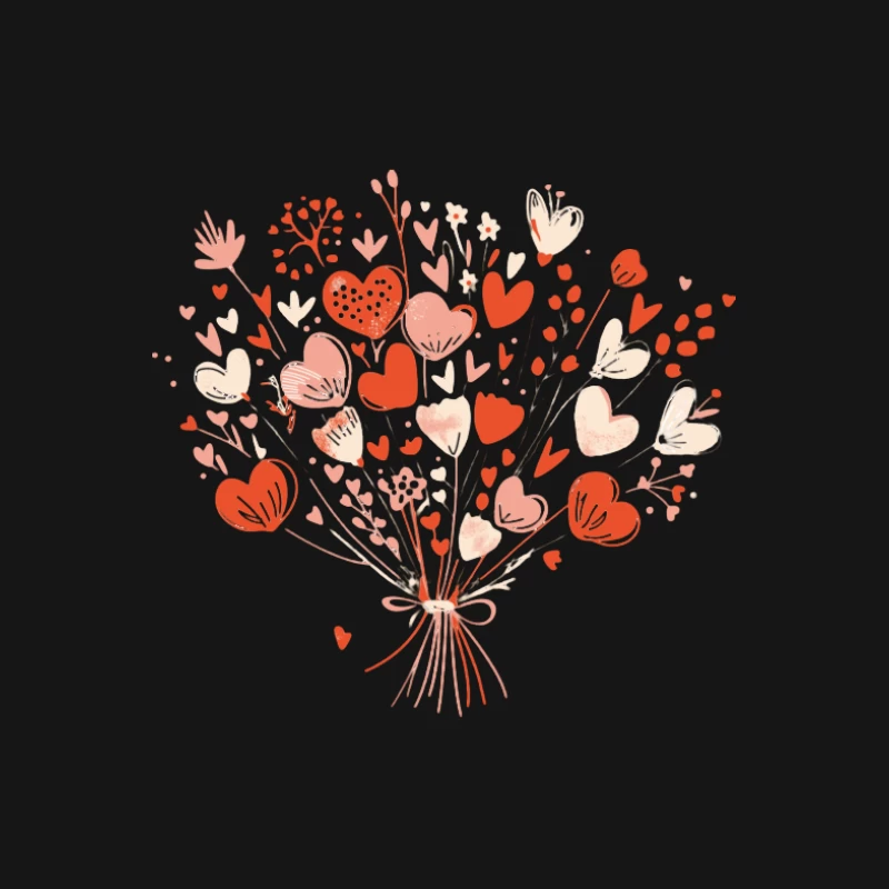 Herzstrauß Illustration Herren T-Shirt