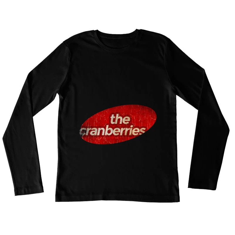 The Cranberries Vintage Band Logo in Red Female Long Sleeve T-Shirt