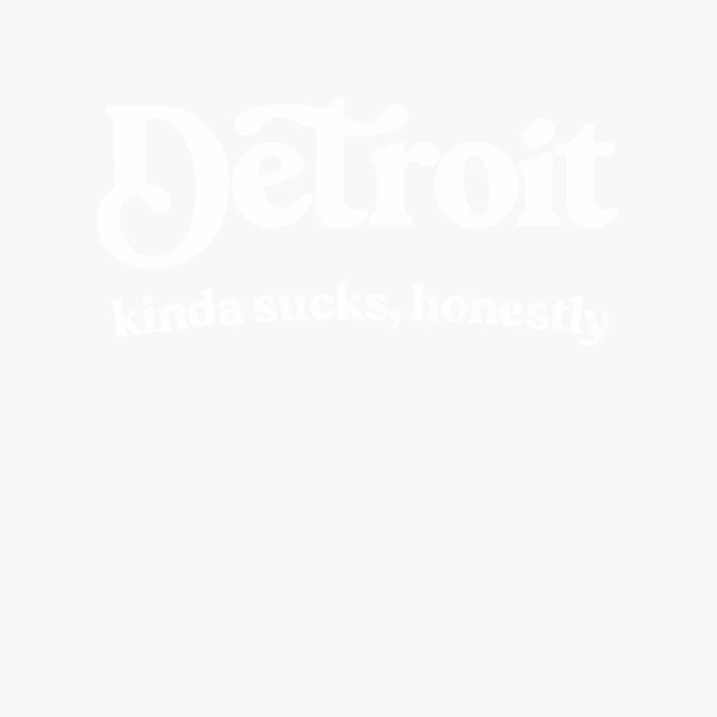 Detroit Sucks - Retro Style Typography Design Cotton Tote Bag