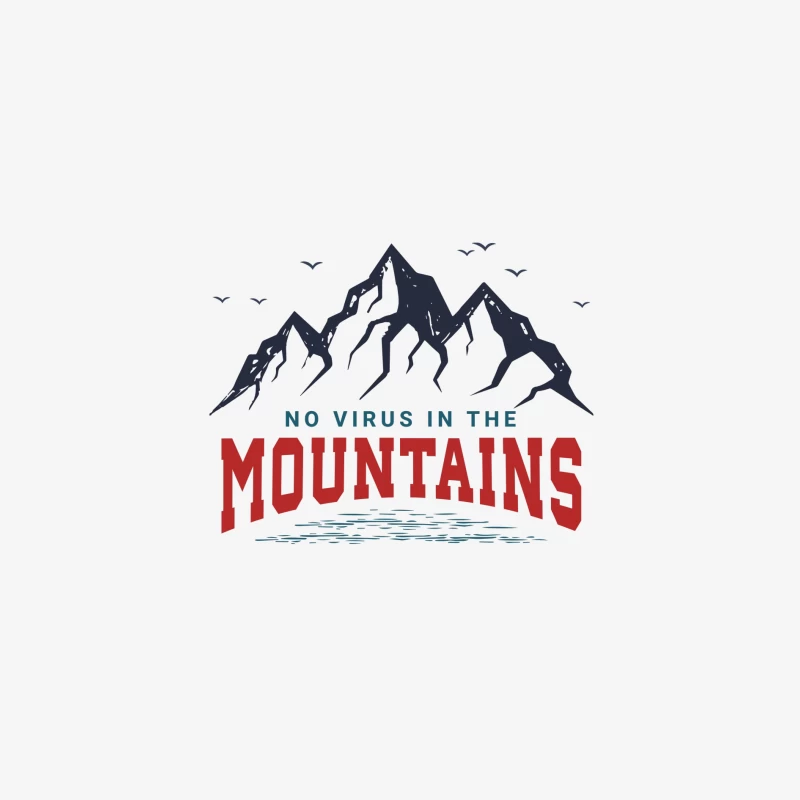 Pas de virus dans les montagnes Femme Manches Longues T-Shirt