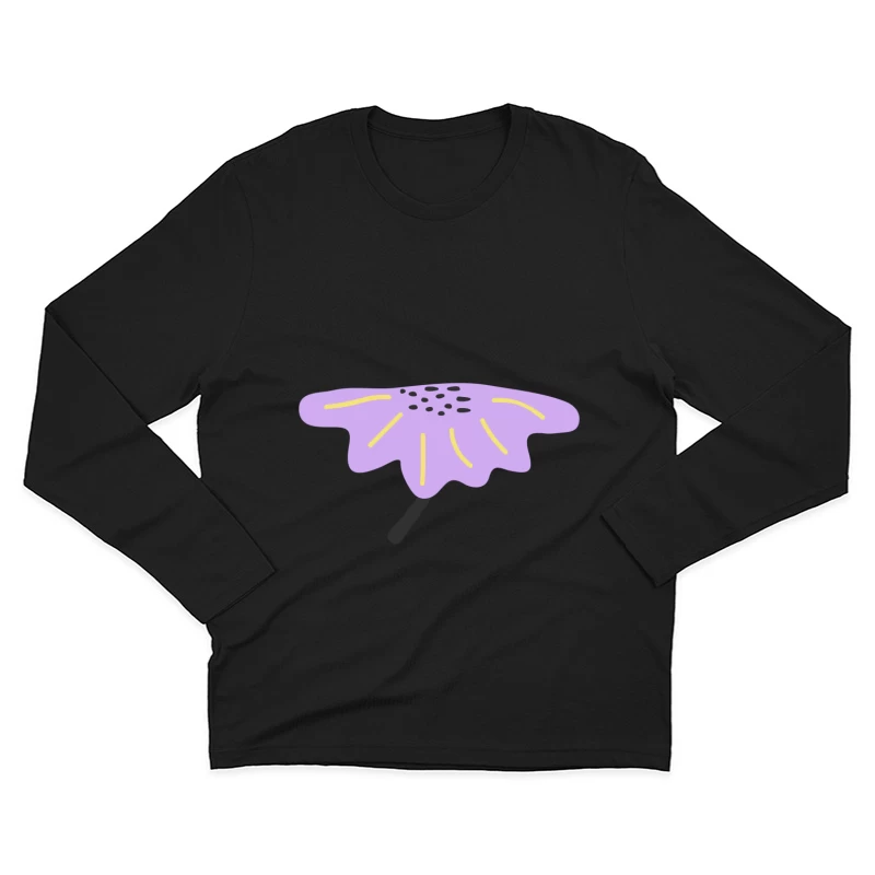 Fleur stylisée violette Homme Manches Longues T-Shirt