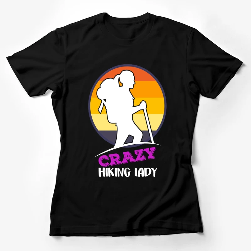 Silhouette de randonneuse avec sac à dos Femme T-Shirt