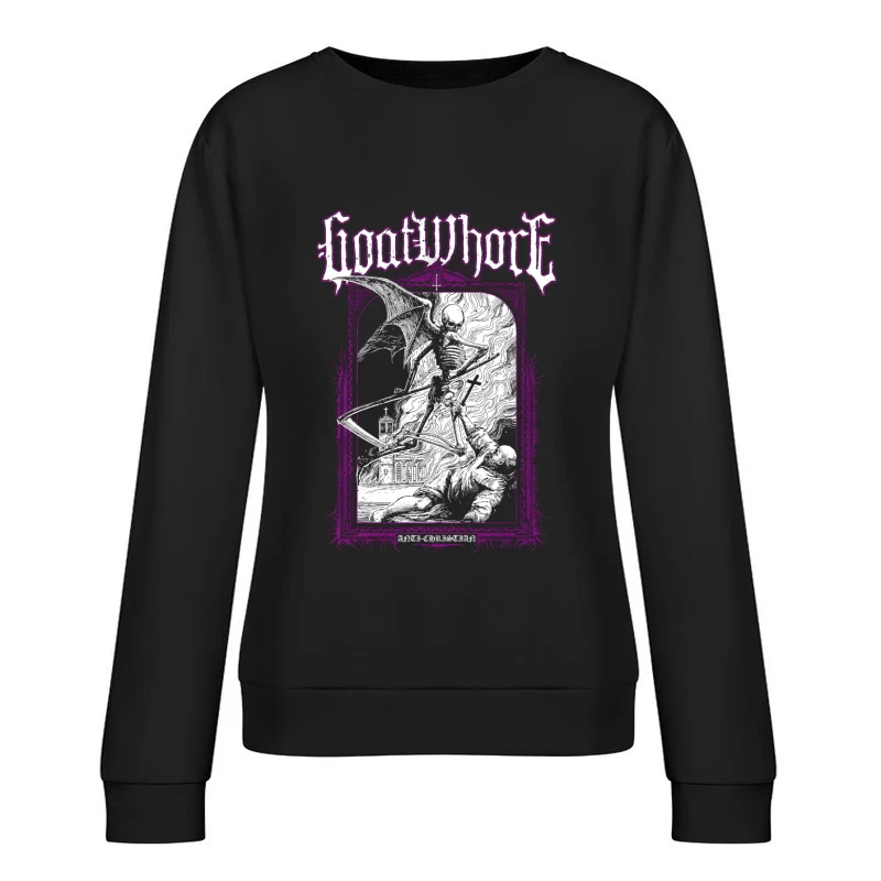 Goatwhore Anti Christian Female Pullover Sweatshirt