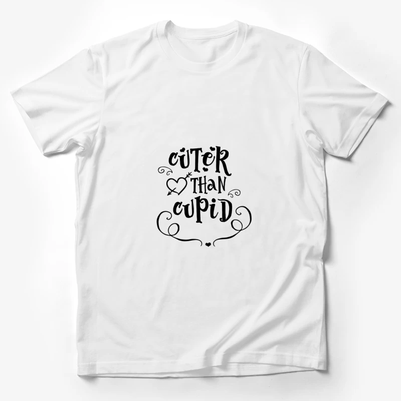 Design abstrait avec silhouettes et cœurs noirs Homme T-Shirt