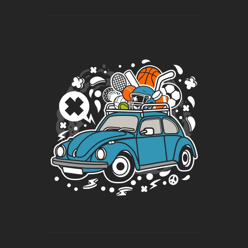 Voiture vintage sportive Femme Sweat-shirt à enfiler