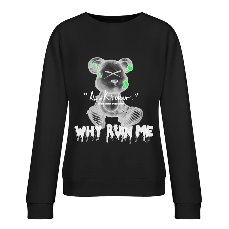 Künstlerischer Bär Silhouette Damen Pullover Sweatshirt