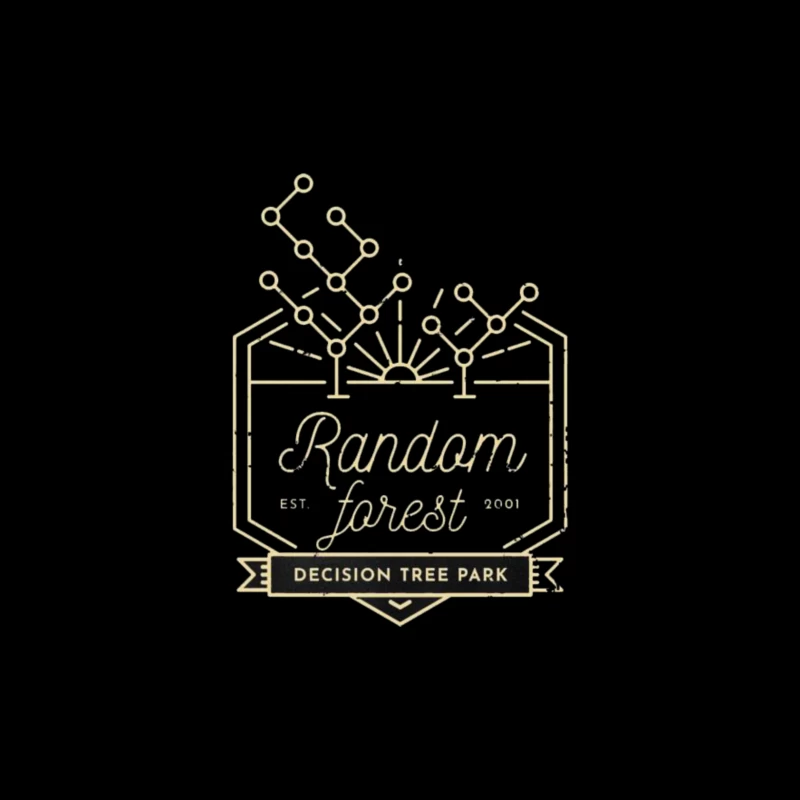 Random forest (Yellow lines) Throw Pillow