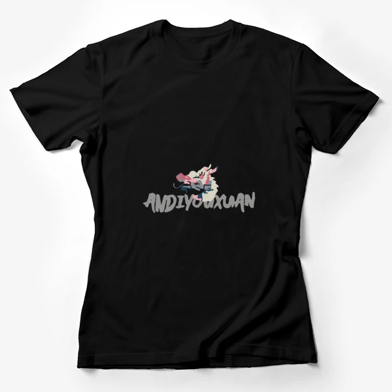 Conception de logo de dragon avec lettrage Femme T-Shirt