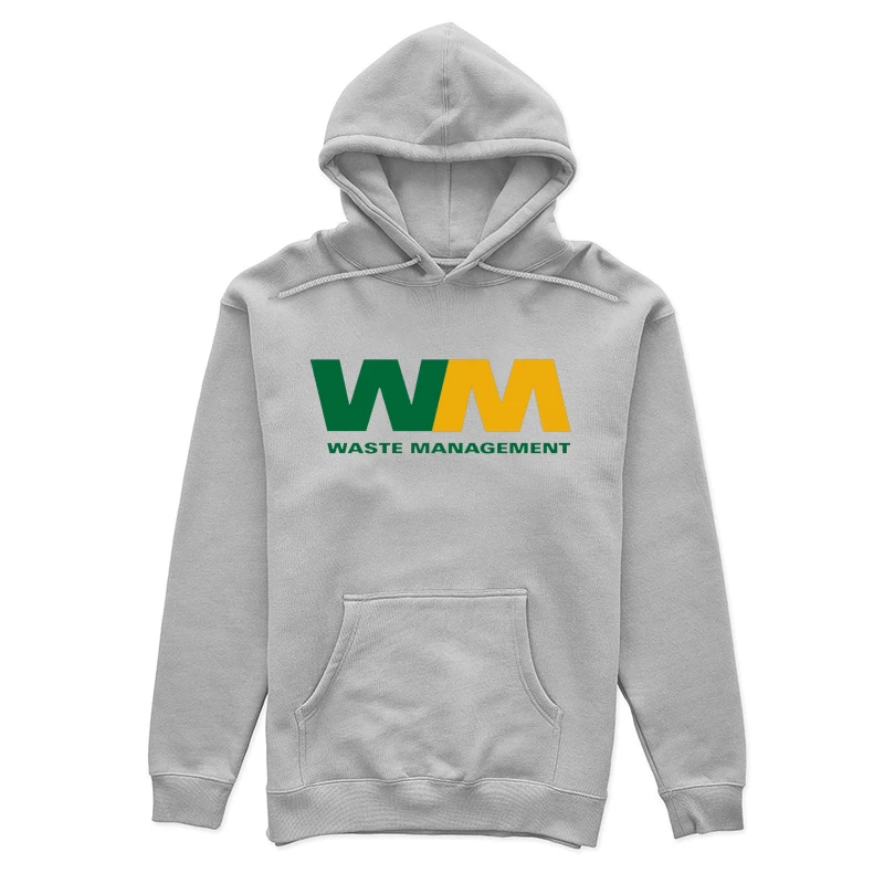 Waste Management (WM) Corporate Logo in Green and Yellow Female Pullover Hoodie