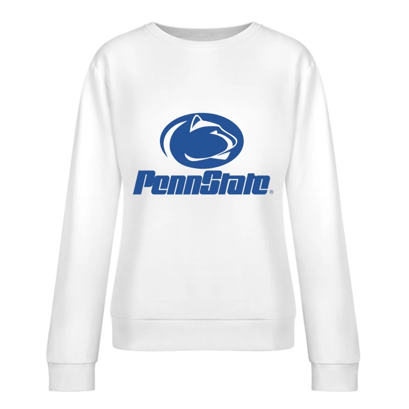 Penn State Nittany Lions Athletic Logo in Blue and White Female Pullover Sweatshirt