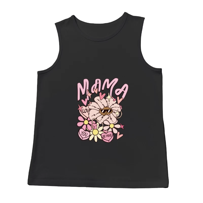 Lustige Mama Blume mit Herzen Herren Tanktops