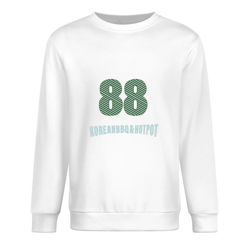 88 Korean BBQ & Hotpot Logo Design Herren Pullover Sweatshirt