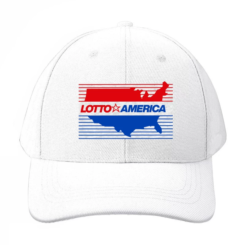 Lotto America Patriotic Logo Design with USA Map Baseball Cap