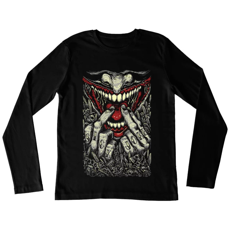 Awesome joker tooth Female Long Sleeve T-Shirt