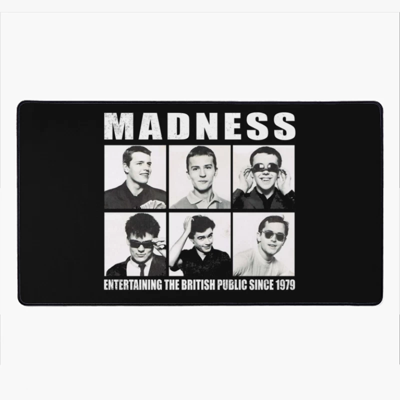 Vintage Portrait Collection of British Ska Band Madness - Since 1979 Desk Mat