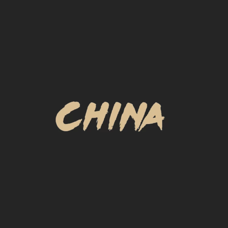 Texte CHINA en Beige Femme Sweat-shirt à enfiler