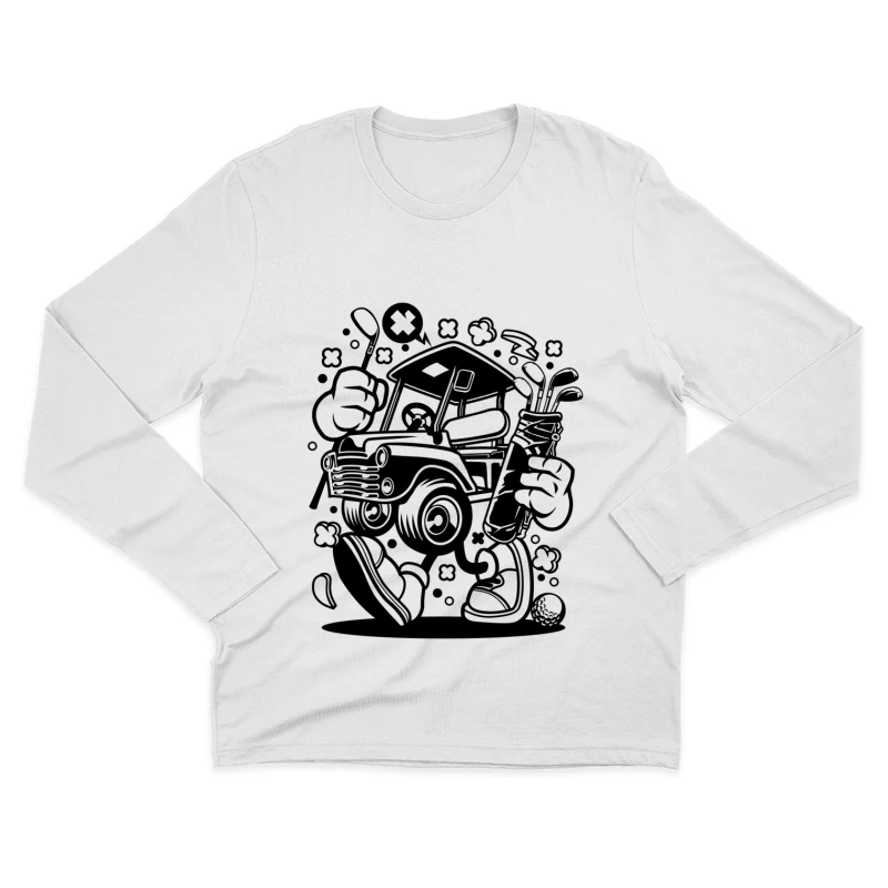 Squelette de chat avec tête Homme Manches Longues T-Shirt