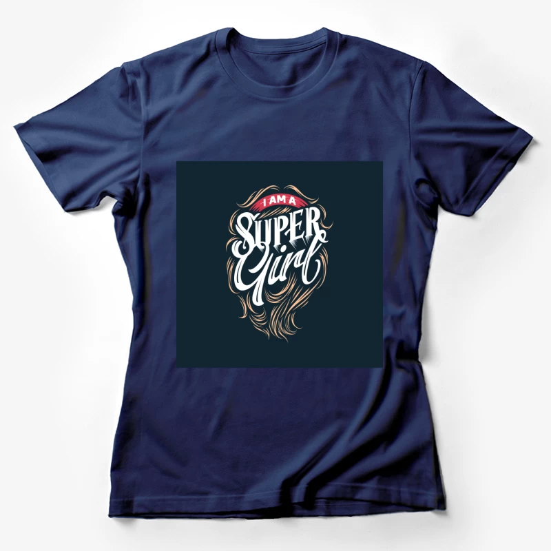 Design de typographie Super Girl Femme T-Shirt