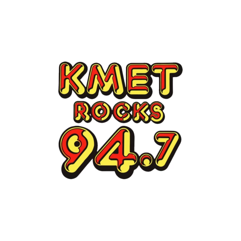 KMET 94.7 Retro Radio Throw Pillow
