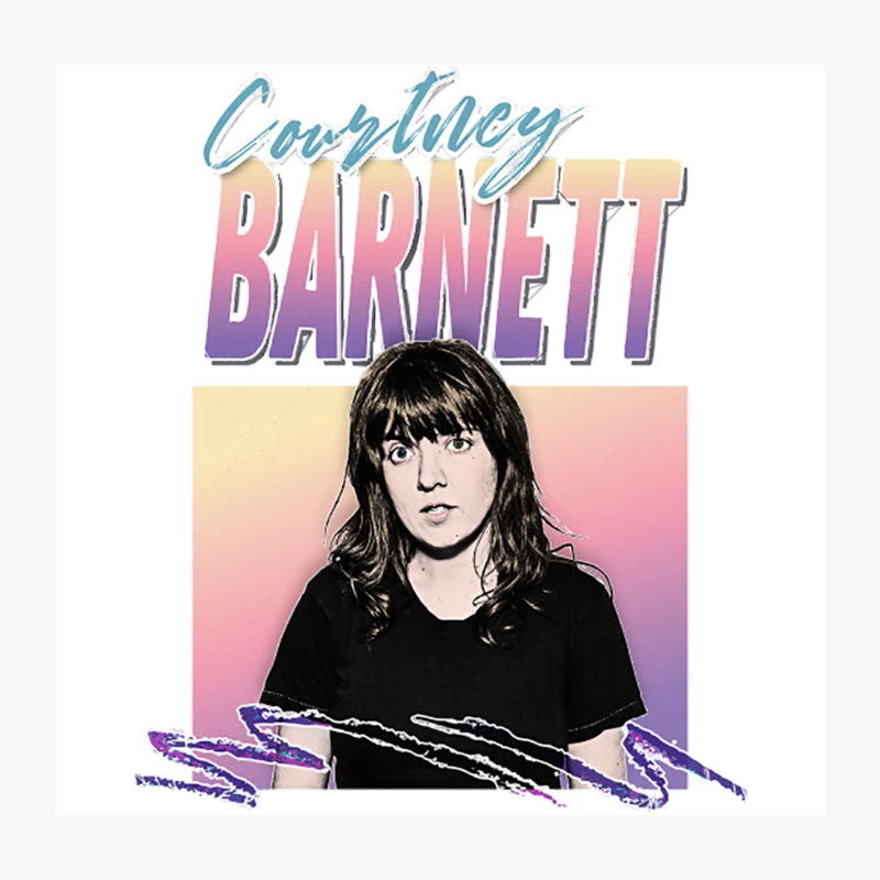 Courtney Barnett 90s Styled Aesthetic Design Throw Pillow