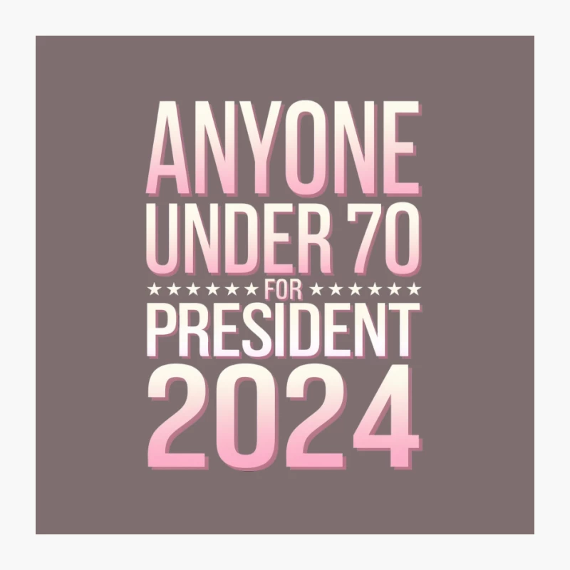 Age Restriction for 2024 Presidential Election in Pink Typography Pin