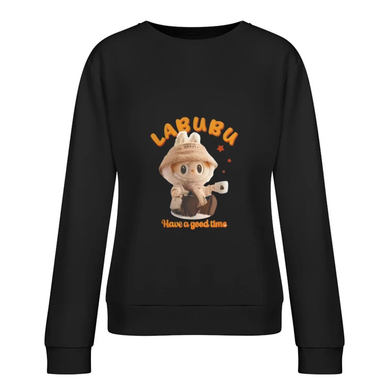 Dolce personaggio con caffè e cappello Felpa pullover Donna