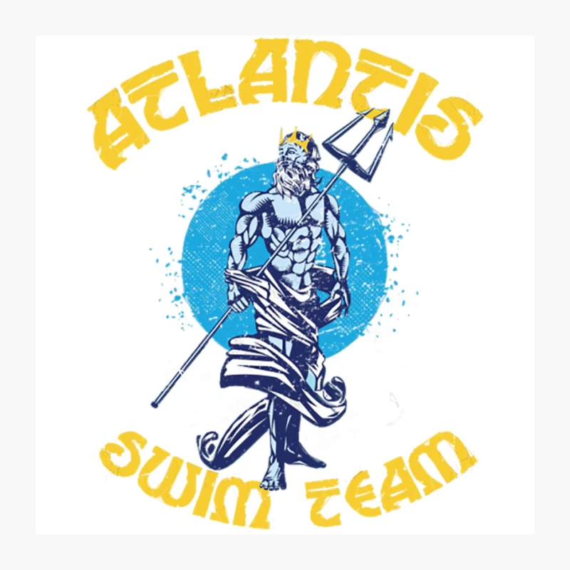 Atlantis Swim Team, distressed Pin