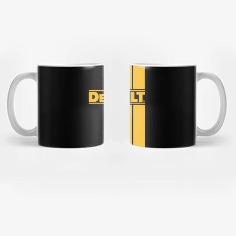 DeWalt Power Tools Brand Logo in Yellow Coffee Mug