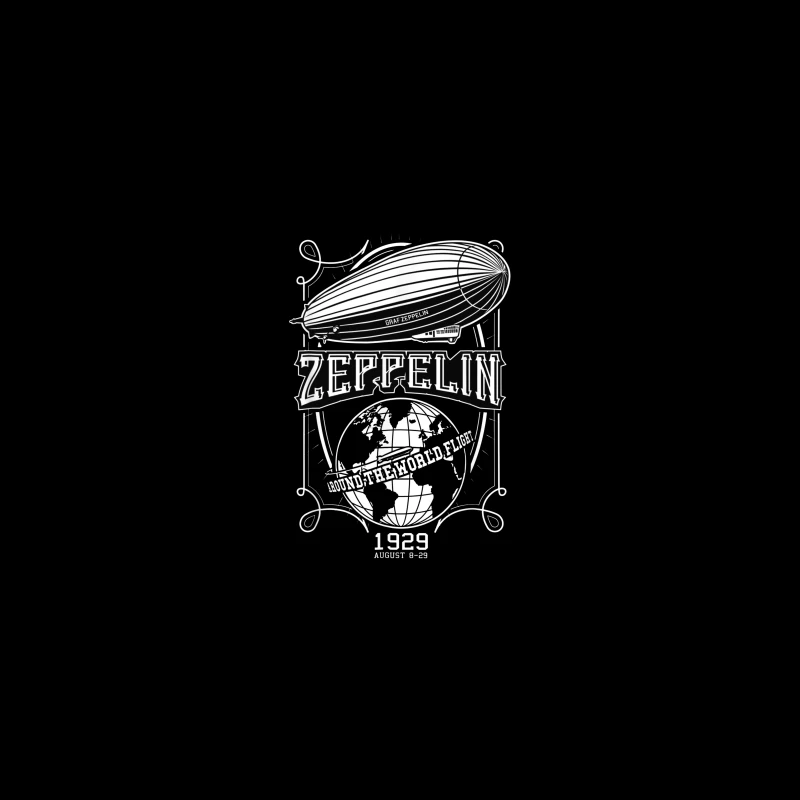 Vintage 1929 Zeppelin Airship Concert Promotional Design Travel Mug