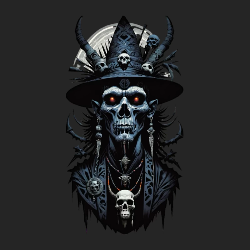 Mystischer Totenkopf-Hexenpriester Damen Pullover Sweatshirt