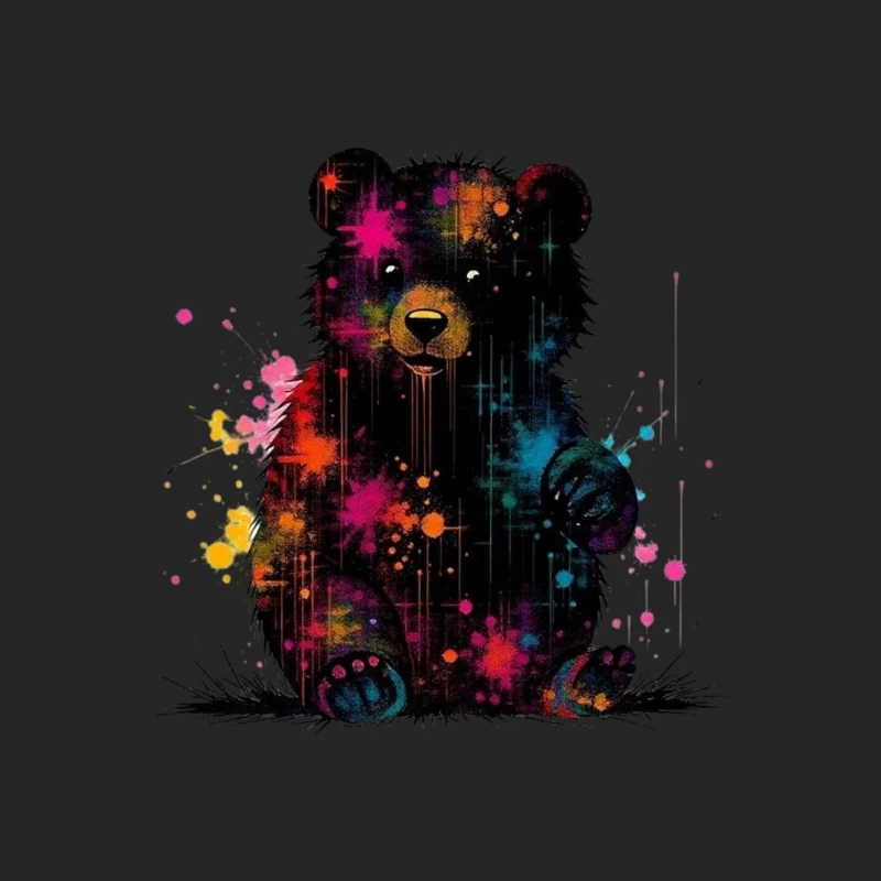 Cosmic Watercolor Teddy Bear Art Female Pullover Sweatshirt