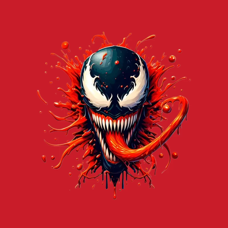Venom Artwork Male Pullover Hoodie