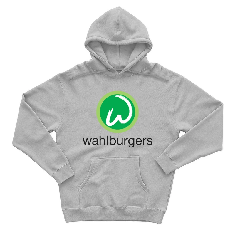 Wahlburgers Restaurant Chain Green Circle Logo Design Male Pullover Hoodie