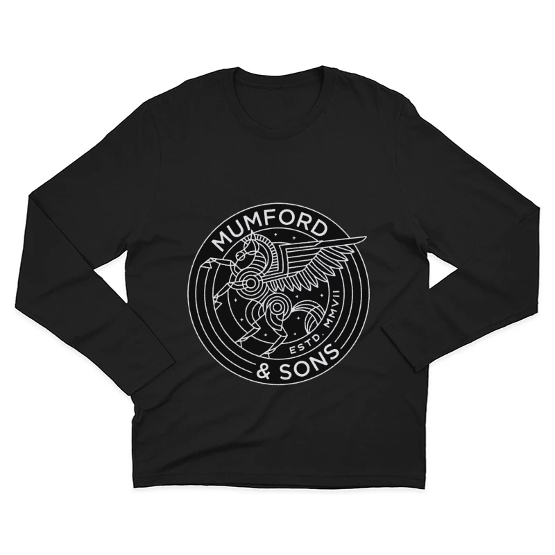 Mumford & Sons Geometric Pegasus Band Logo Male Long Sleeve T-Shirt