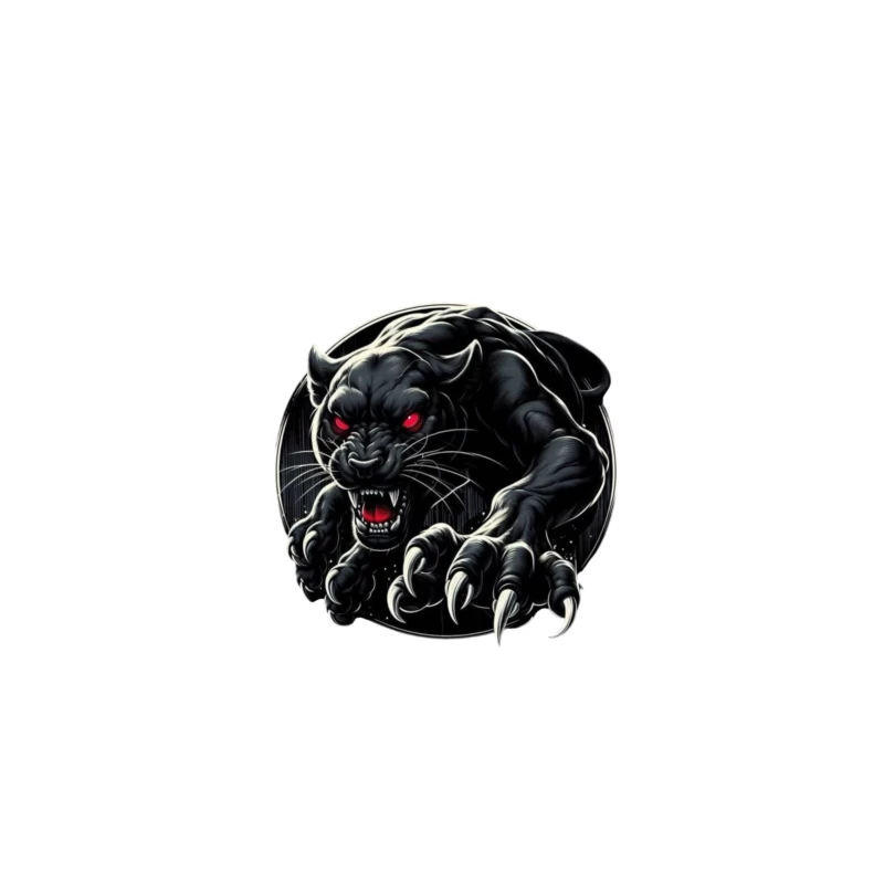 Fierce Black Panther Illustration iPhone Case