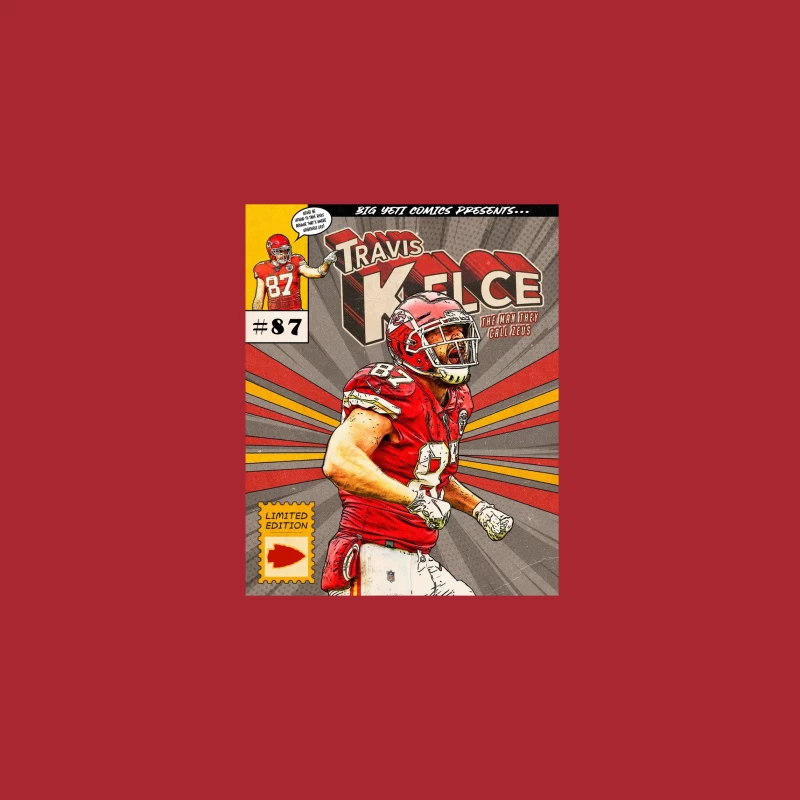 Football - Kansas City Chiefs - Comic Book Mockup - TRAVIS KELCE Baseball Cap