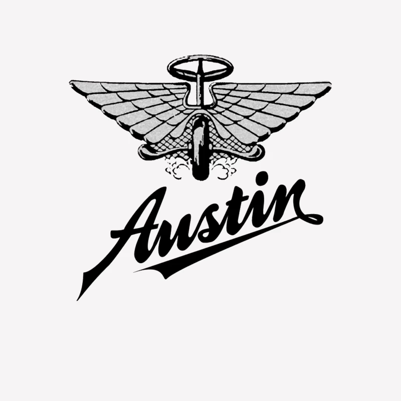 Vintage Austin Motorcycle Company Winged Logo Design Male T-Shirt