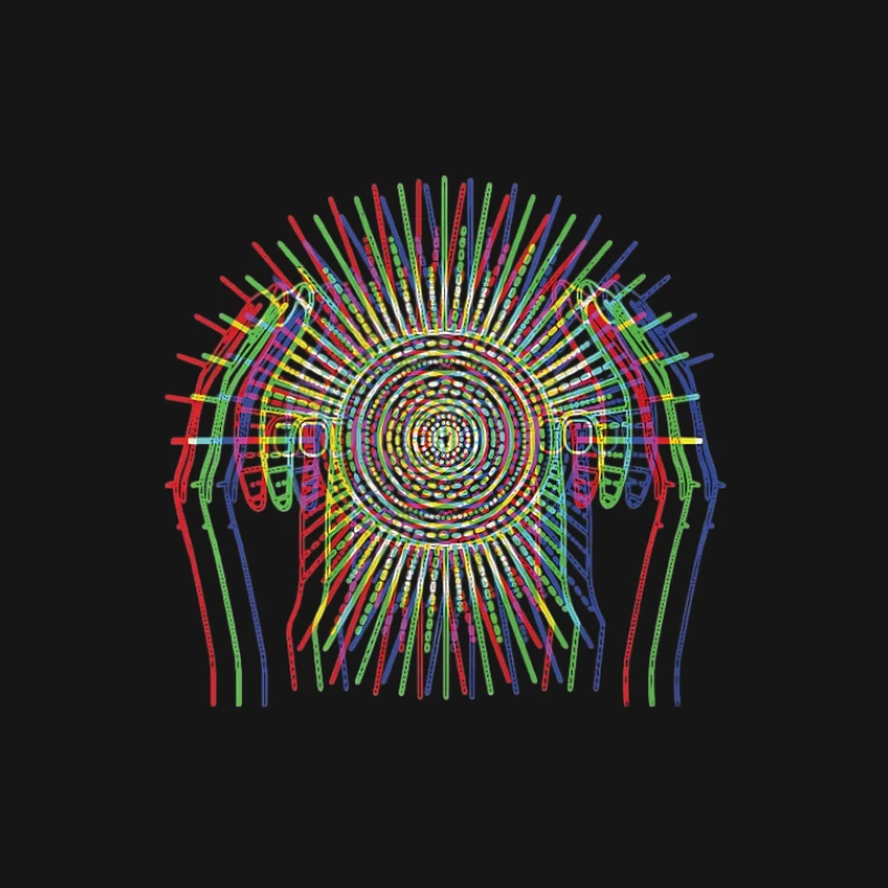 Design abstrait de lignes colorées Homme T-Shirt