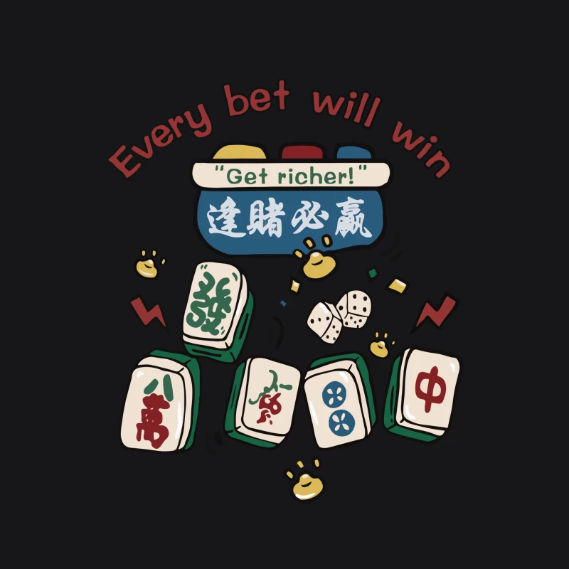 Glücksspiel mit Mahjong-Thema Damen Pullover Hoodie