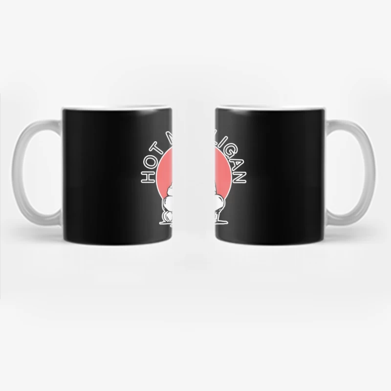 Hot Mulligan Band Logo with Retro Illustration Coffee Mug