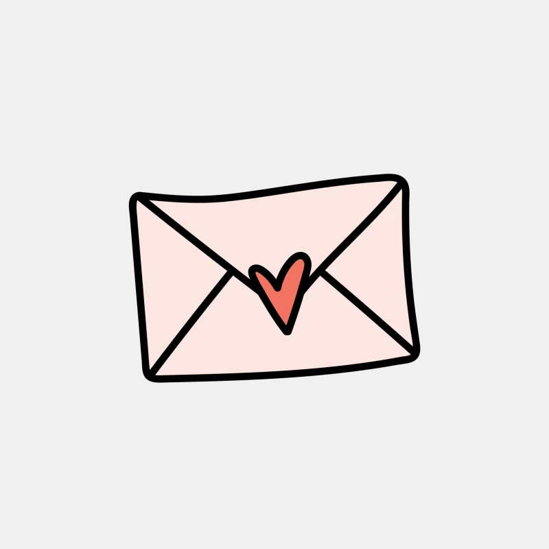 Enveloppe avec Cœur Rouge Homme Débardeur