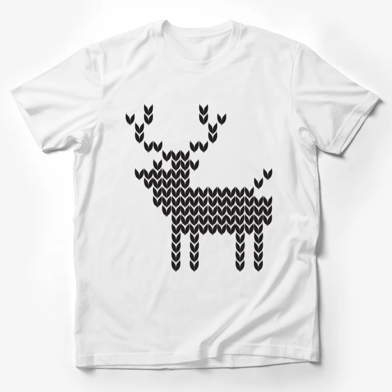 Motif de Renne en Tricot Homme T-Shirt