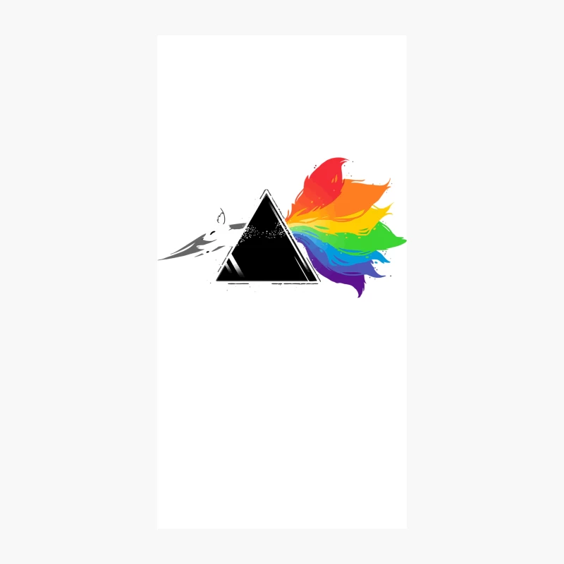 Pink Floyd's Dark Side of the Moon Prism with Rainbow iPhone Case