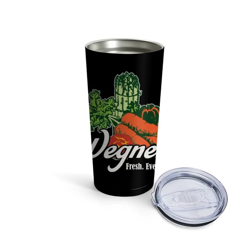 Wegner's Fresh Daily Vegetable Market Logo Travel Mug