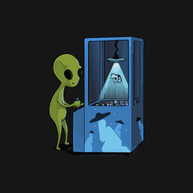 Alien's Cosmic Claw Machine: UFO Abduction Parody Male Long Sleeve T-Shirt