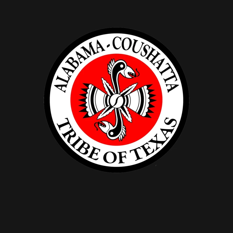 Alabama-Coushatta Tribe of Texas Official Seal Logo Male Long Sleeve T-Shirt