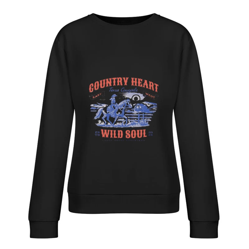 Cowboy à l'Âme Sauvage Femme Sweat-shirt à enfiler