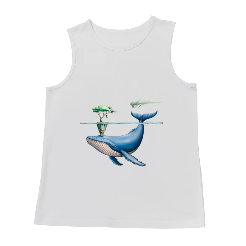 Surreal Whale-Tree Fusion: A Fantastical Nature Illustration Male Tank Top