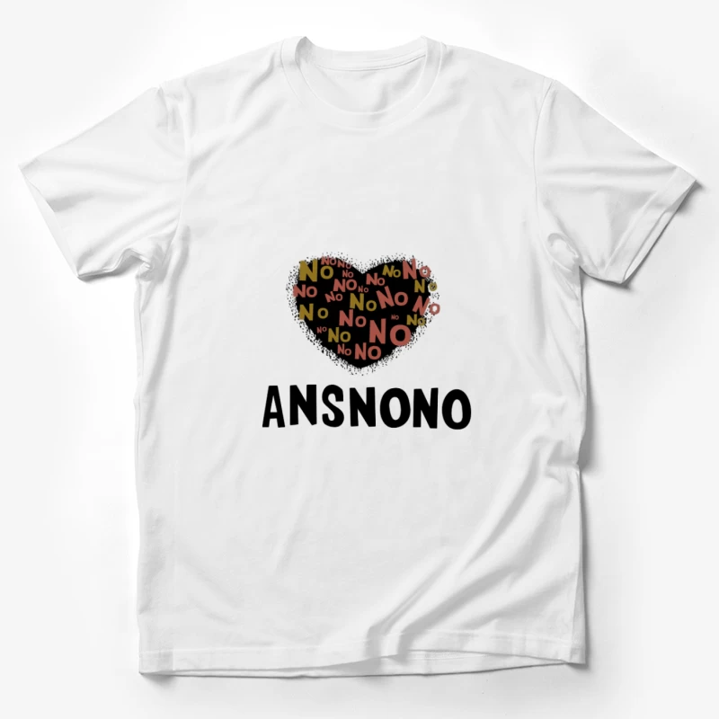 Design artistique avec cœur de 'Non' Homme T-Shirt