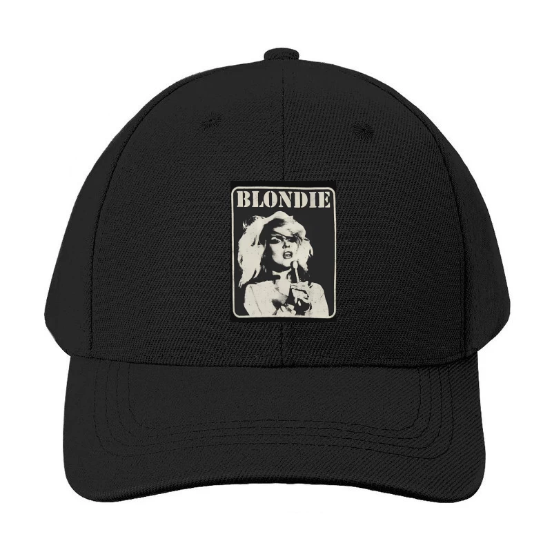 Vintage Black and White Blondie Band Promotional Poster Baseball Cap